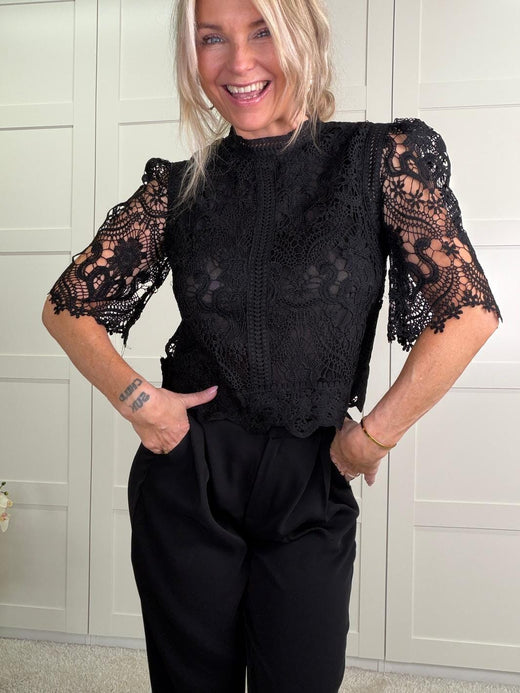 A-bee - Brielle Blouse - Black Bluser 