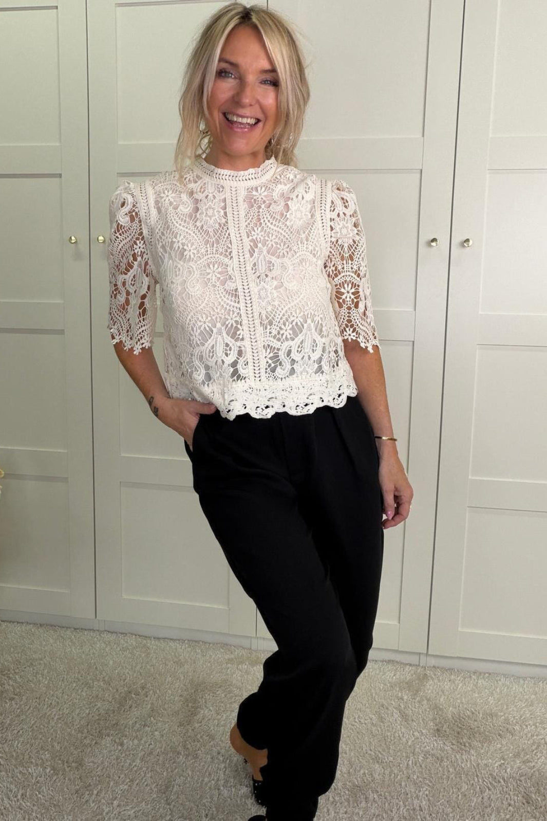 A-bee - Brielle Blouse - Ecru Bluser 