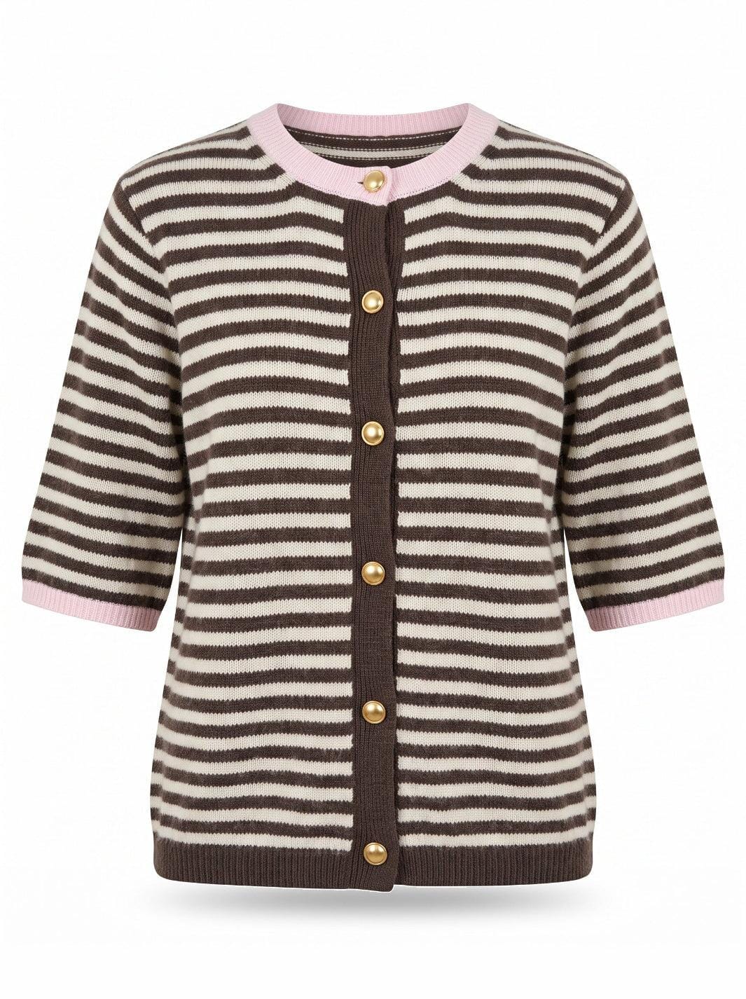 A-Bee - Brooke W6035 - Brown / Pink Stripe Toppe 