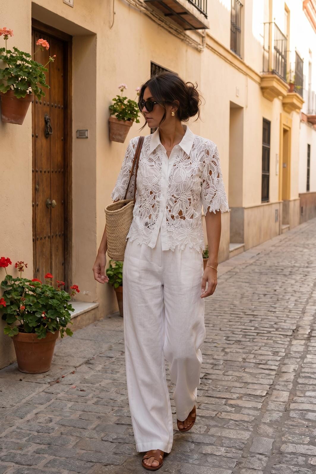A-bee - Eliora Blouse - White Bluser 