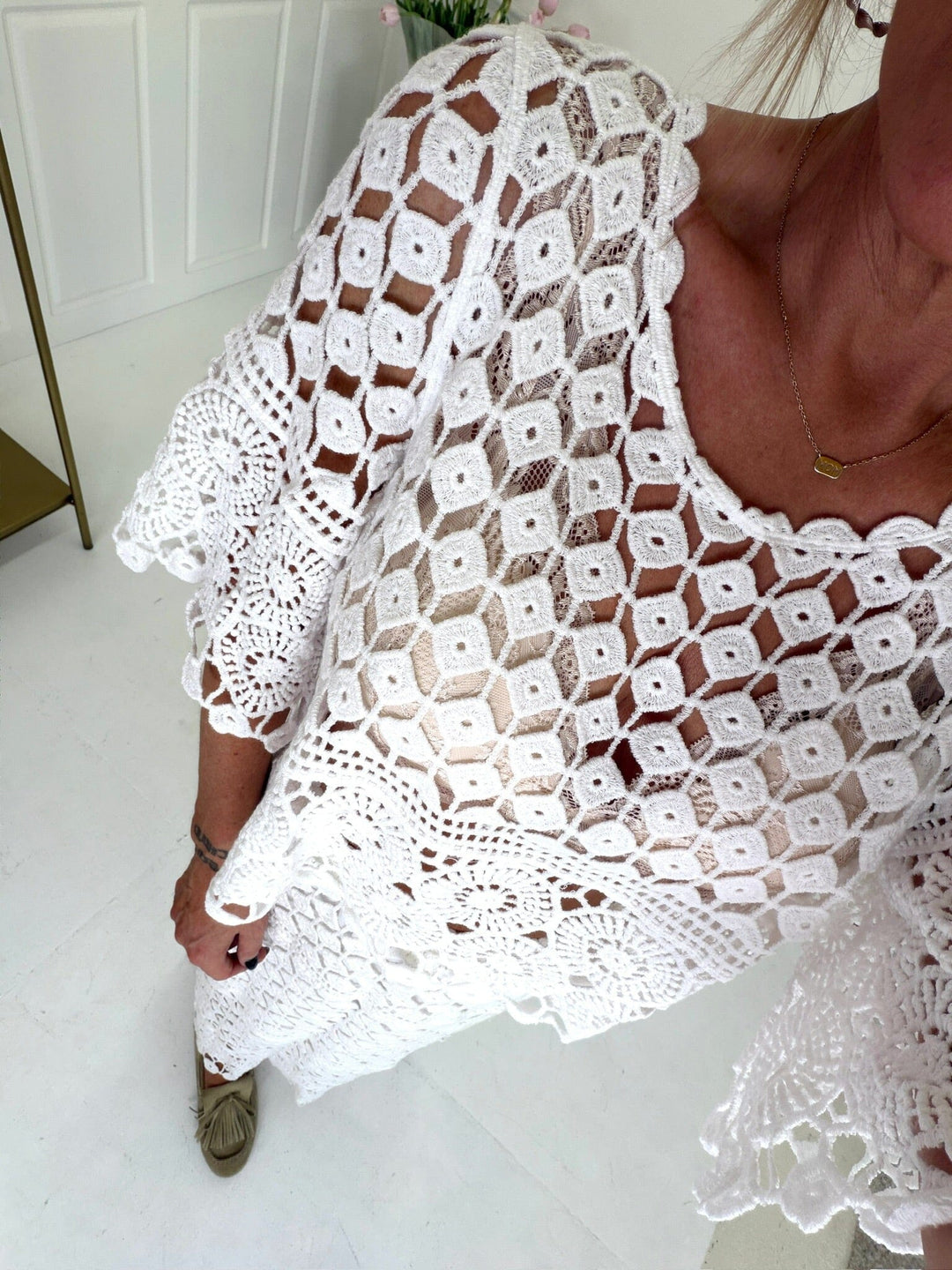A-Bee - Jolene Blouse - White Bluser 