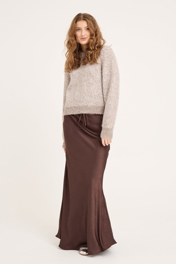 A-View - Emily Skirt AV4923 - 194 - Dark Brown Nederdele 
