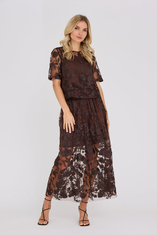 A-View - Fuschia Blouse AV4881 - 194 - Dark Brown