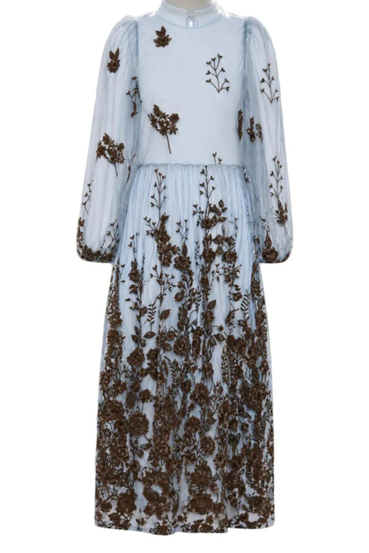 A-View - Fuschia Dress AV4614 - 899 - Light Blue/Brown Kjoler 