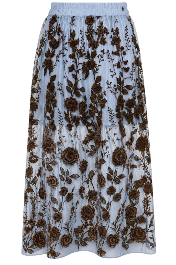 A-View - Fuschia Skirt AV4624 - 899 - Light Blue/Brown Nederdele 