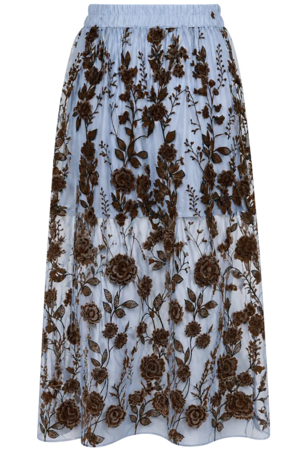 A-View - Fuschia Skirt AV4624 - 899 - Light Blue/Brown Nederdele 