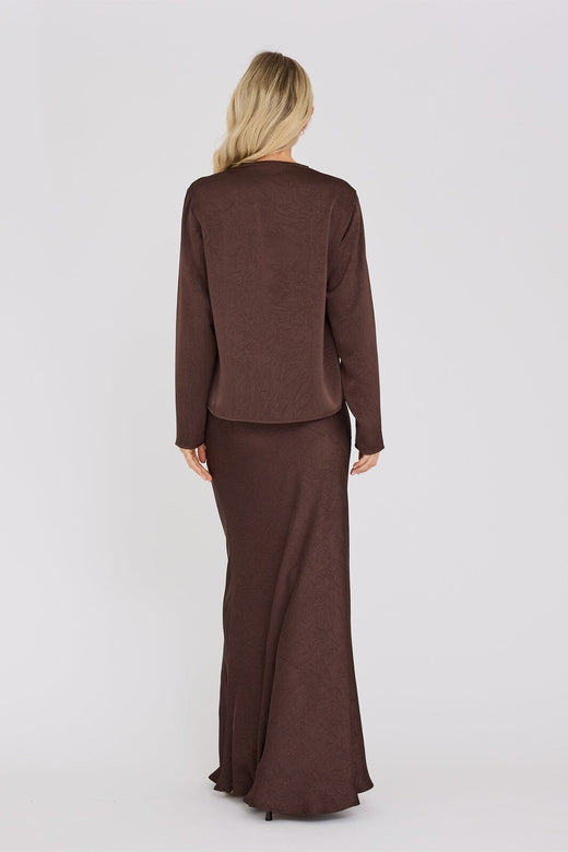 A-View - Sinda Drape Blouse AV8253 - 194 - Dark Brown