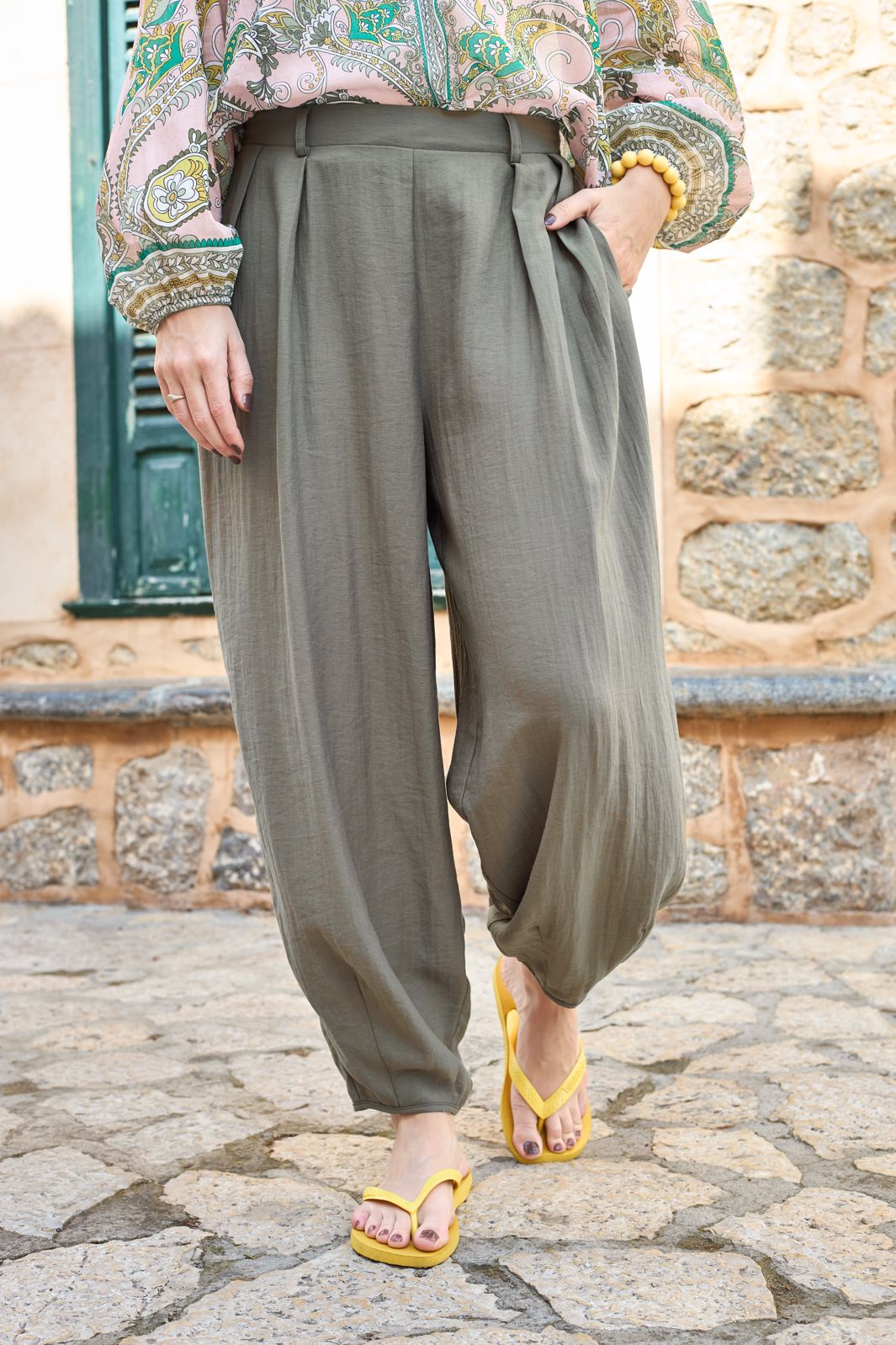 Black Colour - Bcabu Balloon Pant 41023 - Khaki