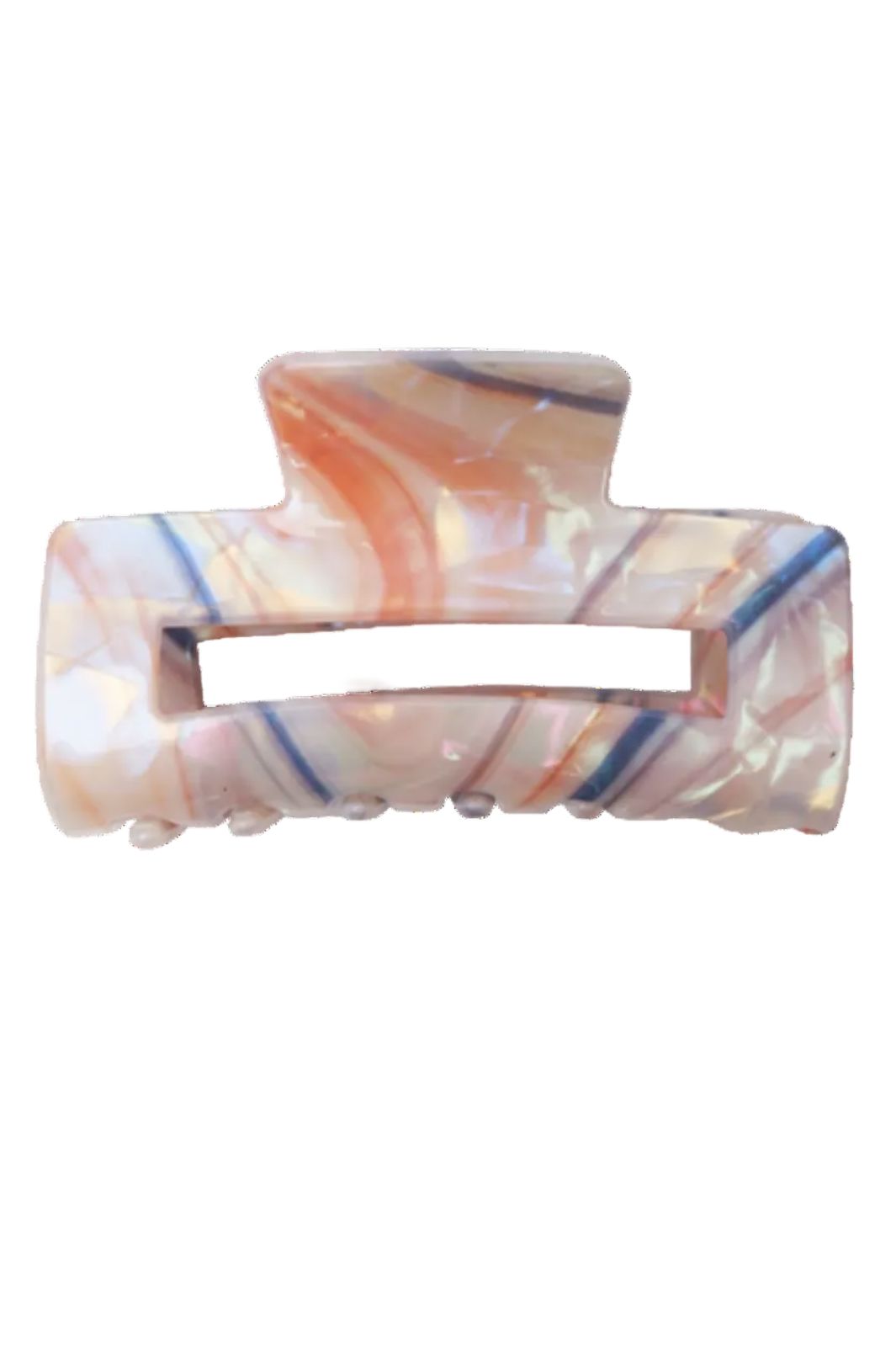 Black Colour - Bcberlin Art Hair Claw 6042 - Beige Multi