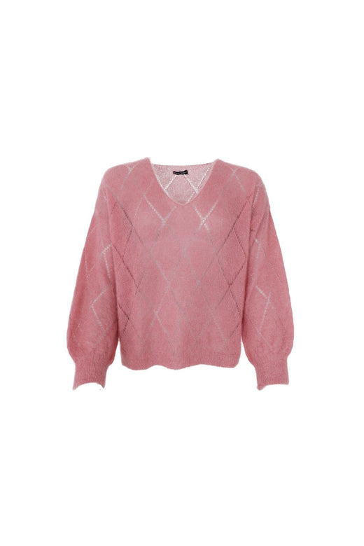 Black Colour - Bcbjoerk Argyle Jumper 1259 - Warm Rose