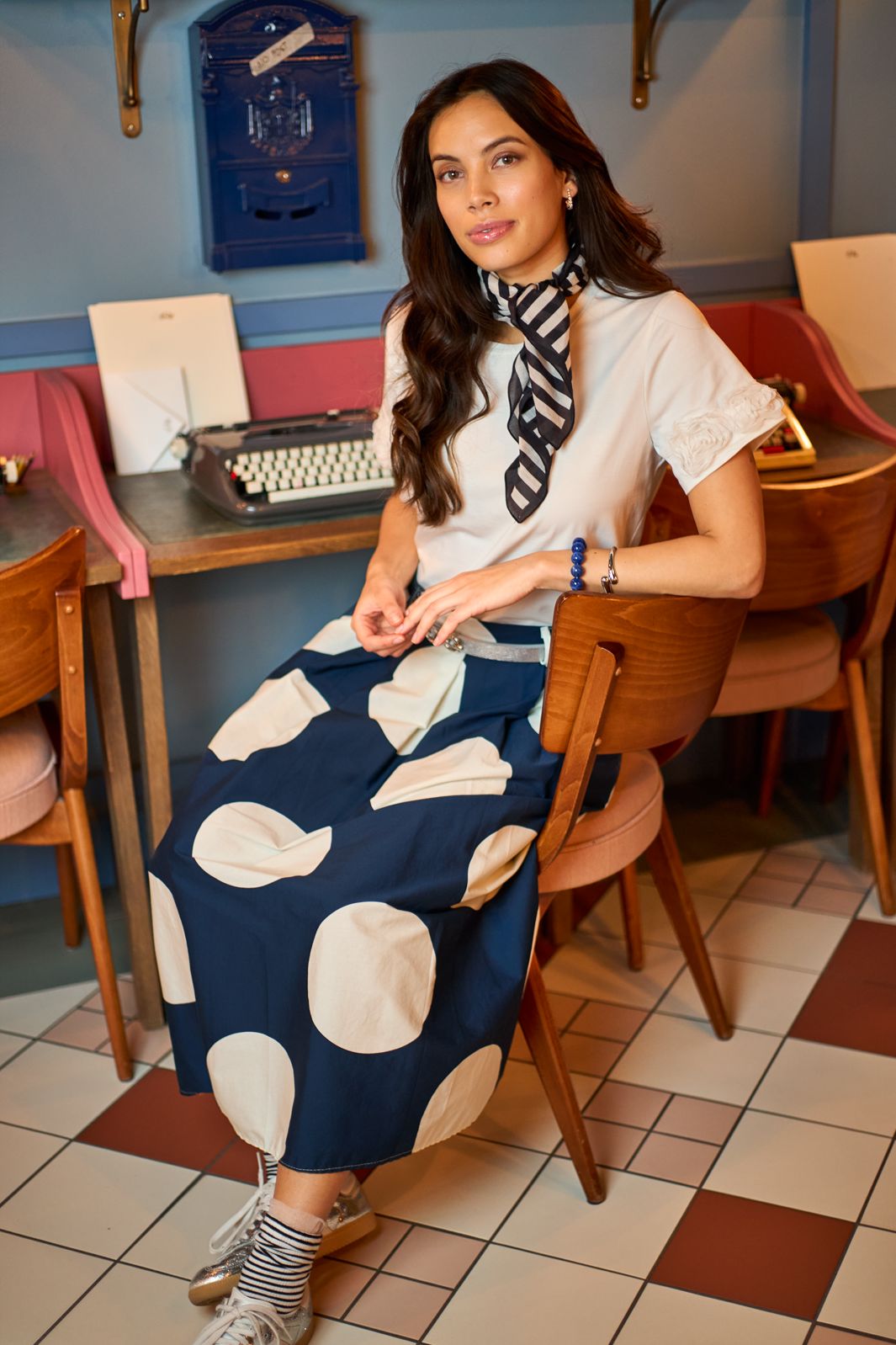 Black Colour - Bccannes Skirt 41123 - Blue