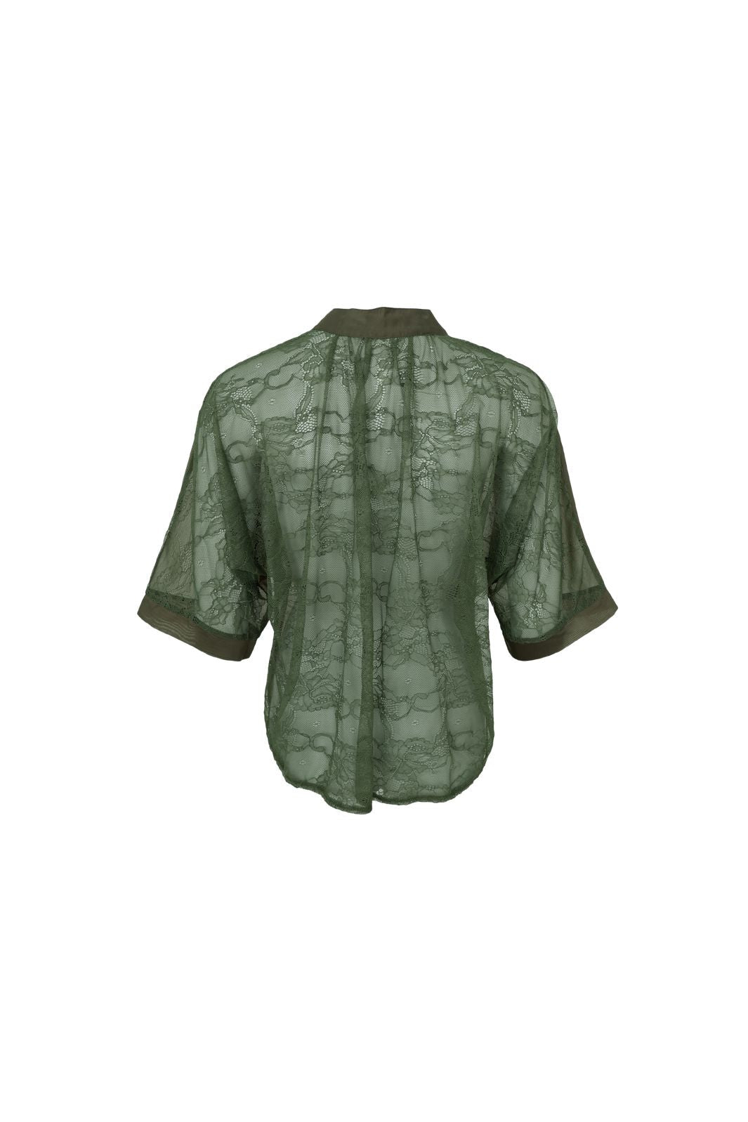 Black Colour - Bccarla Lace Shirt 41216 - Army