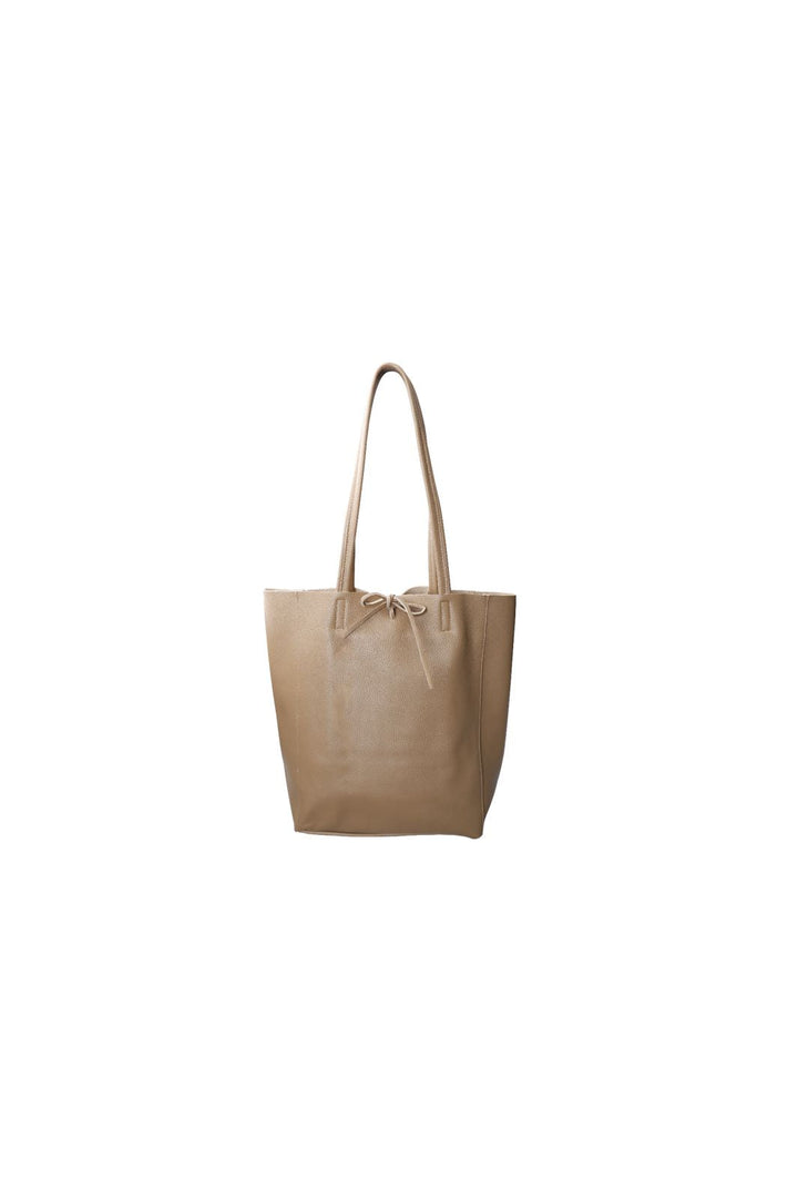 Black Colour - Bcchristy Leather Totebag 9374 - Warm Stone