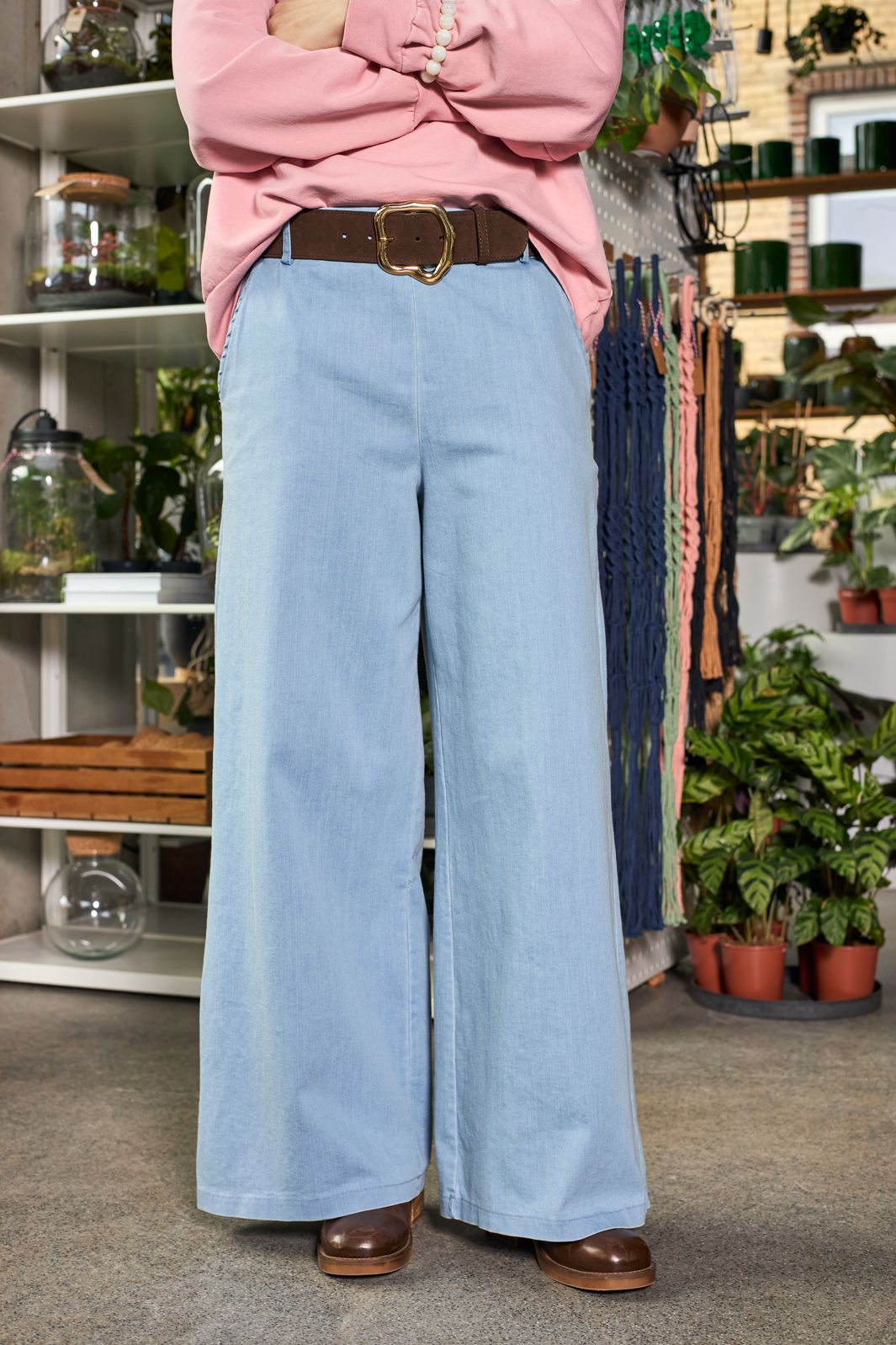 Black Colour - Bcdenice Boxy Denim Pant 41128 - Lt. Denim