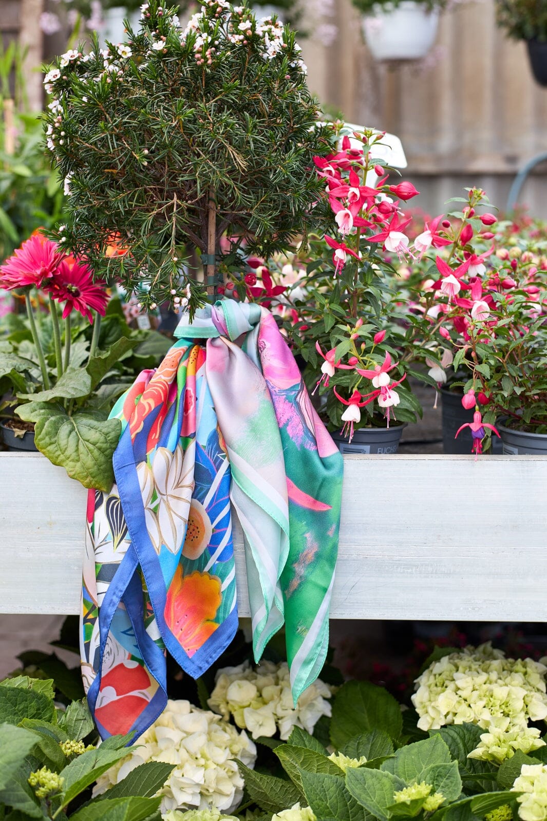 Black Colour - Bceden Mini Scarf 3688 - Multi Blue