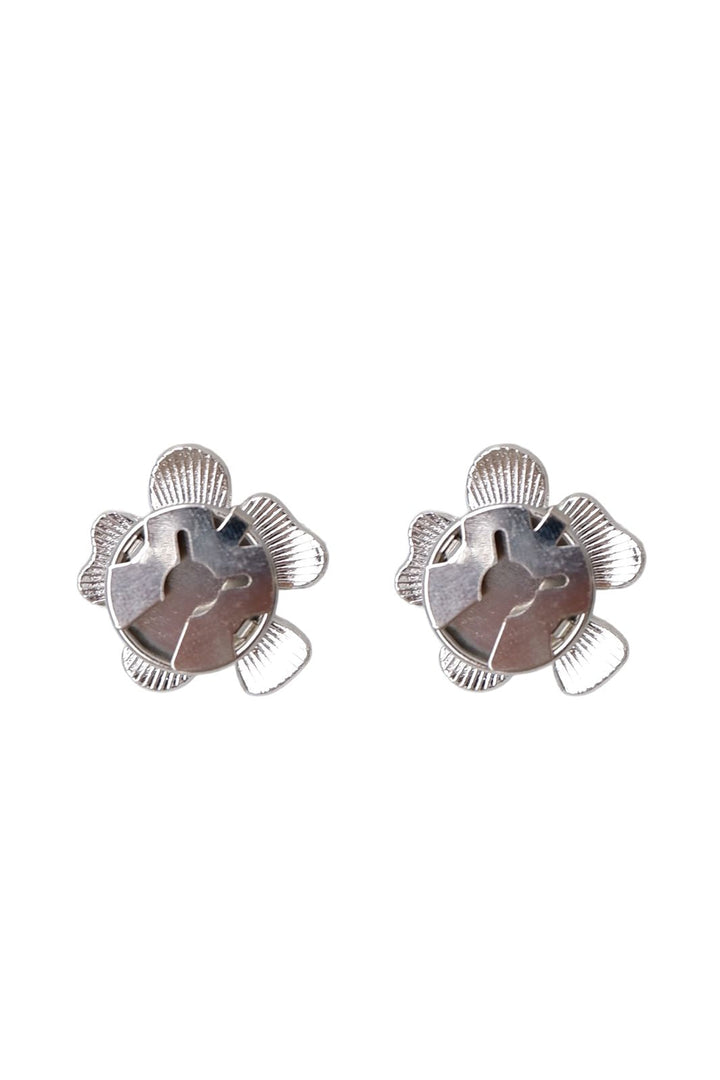 Black Colour - Bcjelline Button Covers, 2 Pcs. Set 4539 - Silver Coloured