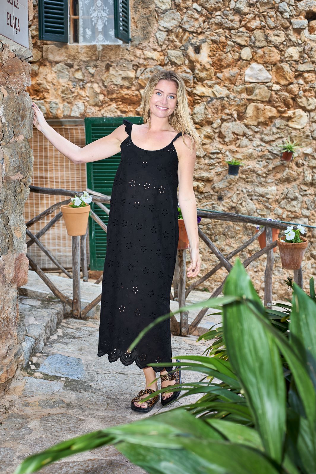 Black Colour - Bcjuliana Lace Strap Dress 41182 - Black