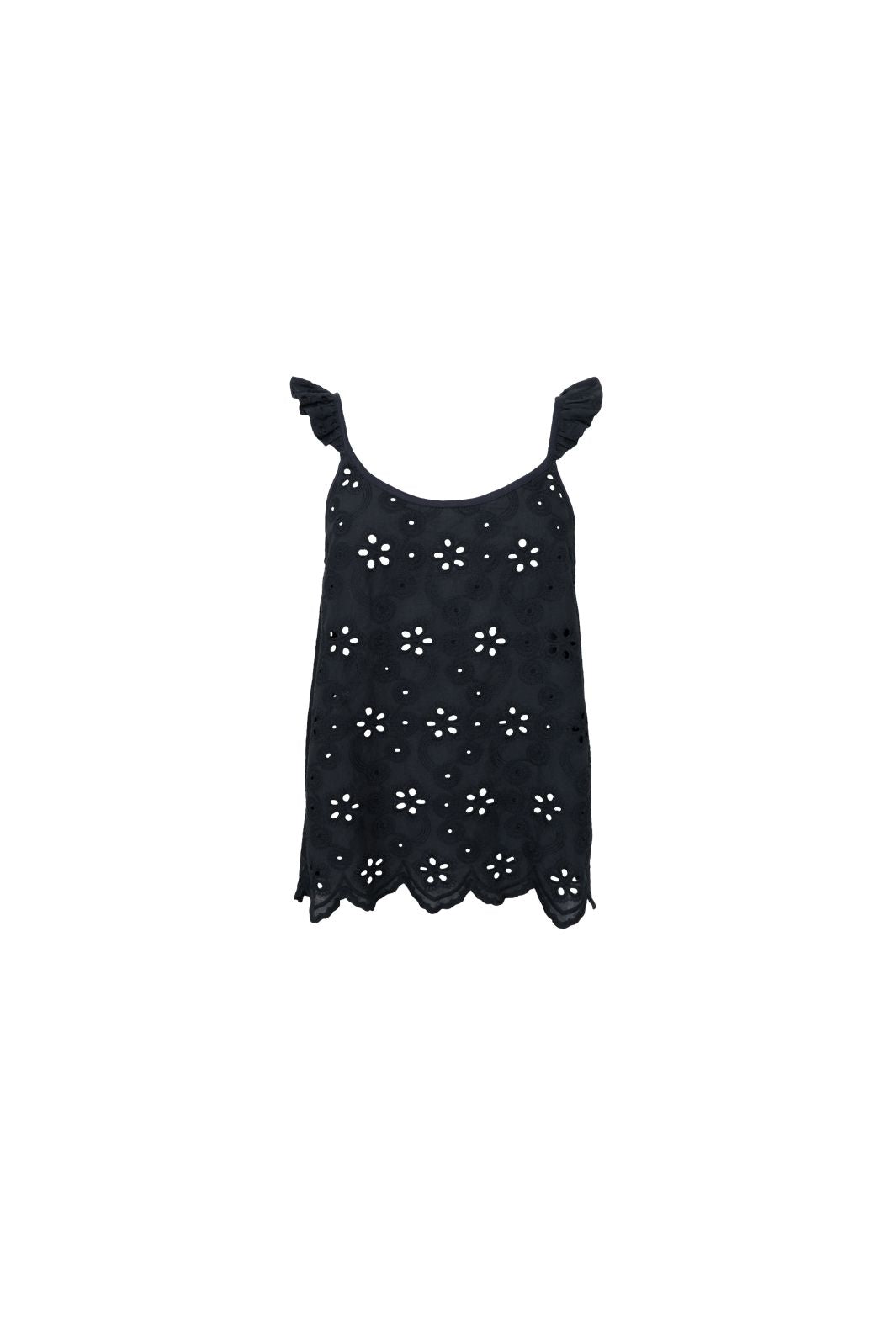 Black Colour - Bcjuliana Lace Strap Top 41183 - Black