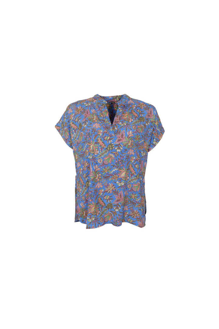 Black Colour - Bcluna Andrea S/S Blouse 39234 - Violet Blue