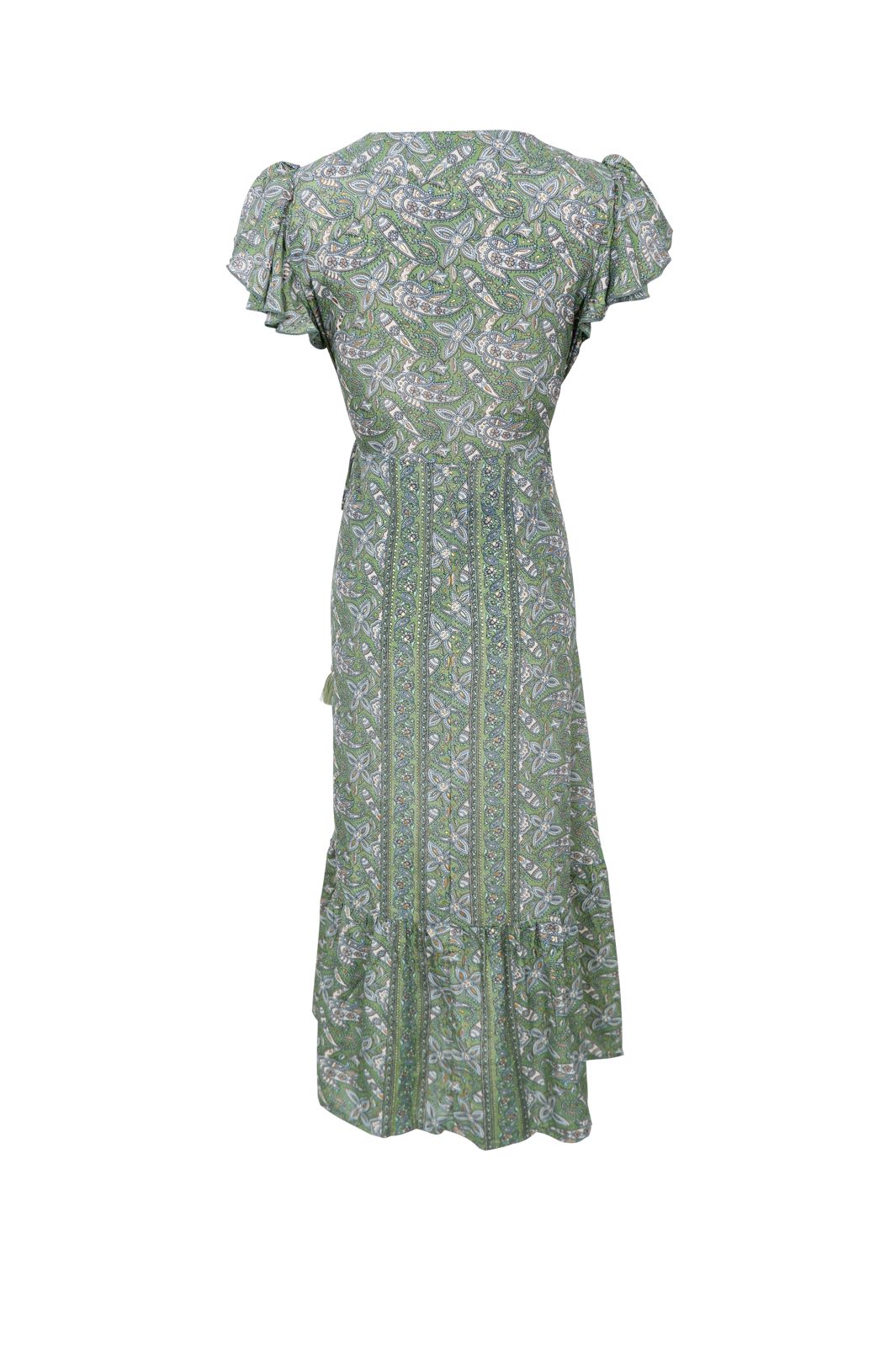 Black Colour - Bcluna Flared Wrap Dress 39151 - Glory Green