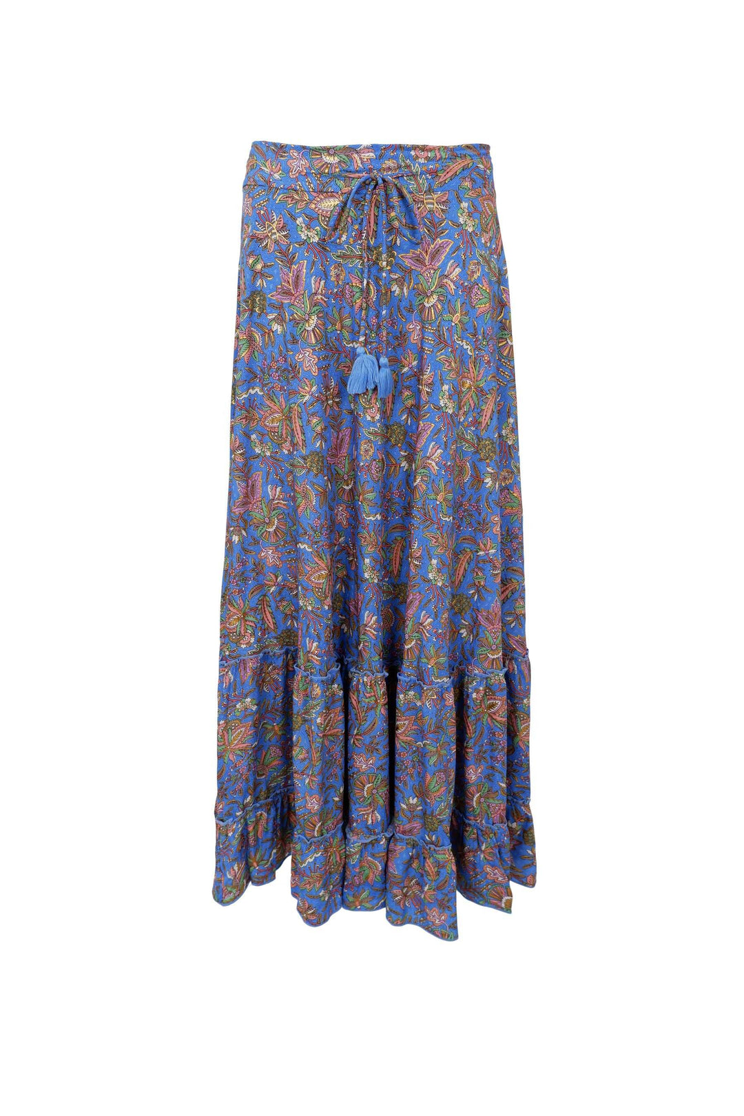 Black Colour - Bcluna Maxi Frill Skirt 39133 - Violet Blue Nederdele 