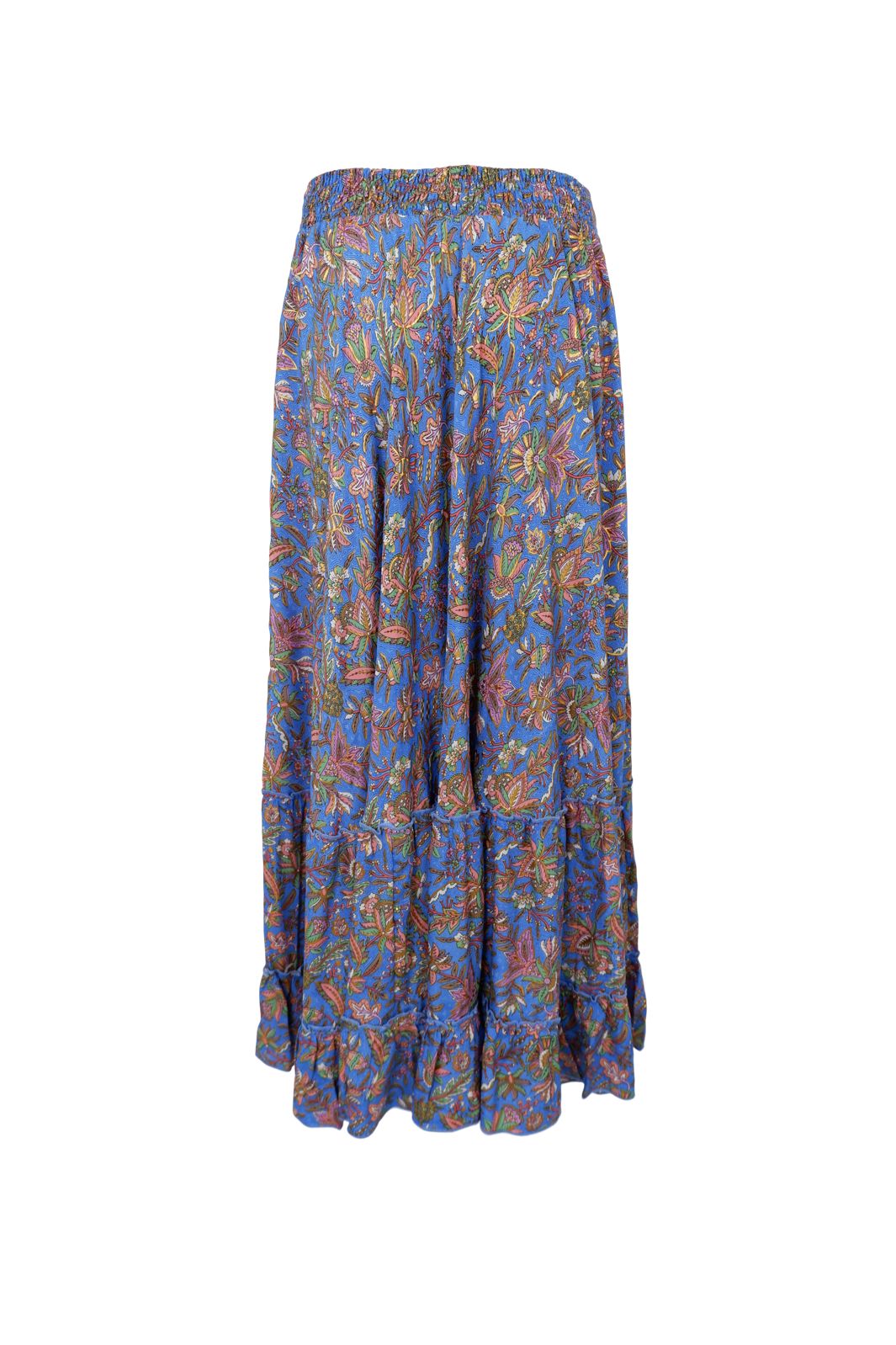 Black Colour - Bcluna Maxi Frill Skirt 39133 - Violet Blue