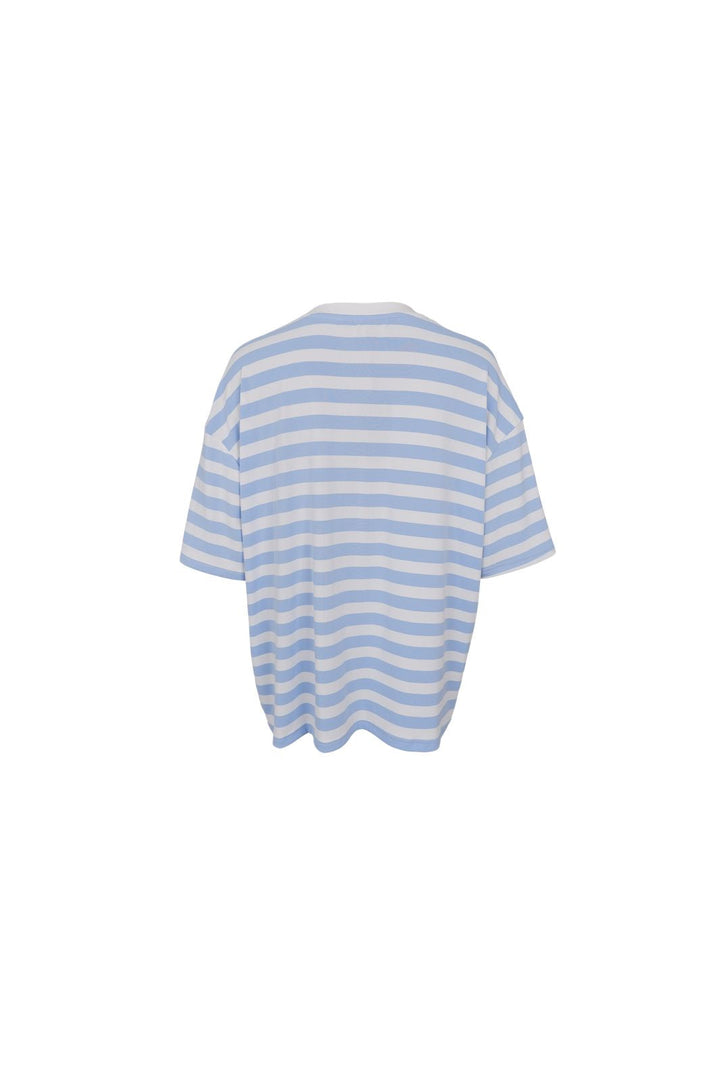 Black Colour - Bcmadelyn Big Tee 41119 - Shirts - Lt. Blue