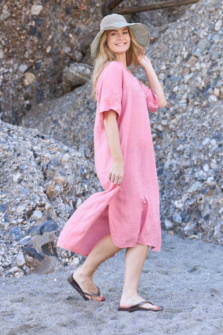 Black Colour - Bcmelina Long Linen Dress 40412 - Candy Rose Kjoler 