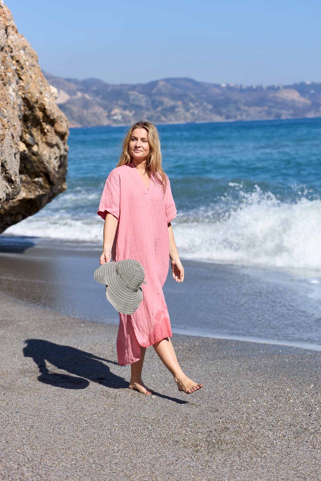 Black Colour - Bcmelina Long Linen Dress 40412 - Candy Rose Kjoler 