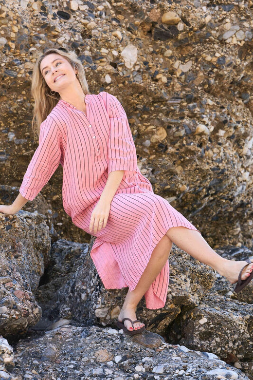 Black Colour - Bcmelina Shirt Dress 40421 - Rose Stripe Kjoler 