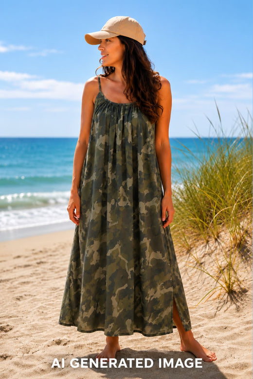 Black Colour - Bcminna Strap Dress 41270 - Camouflage