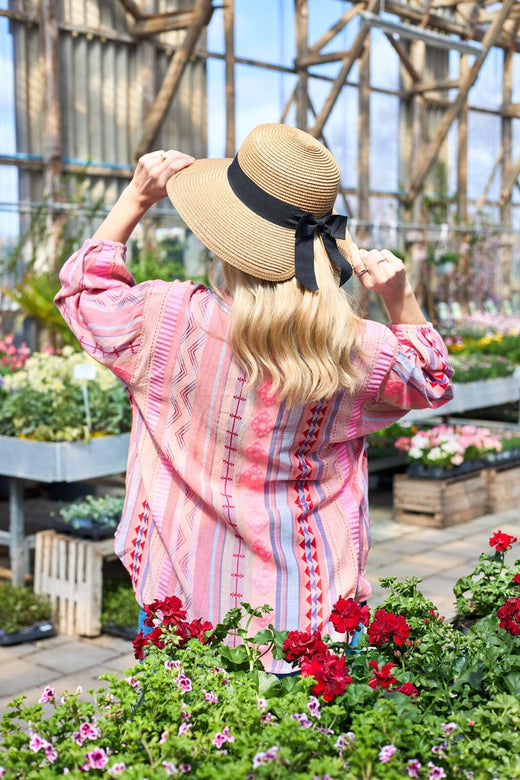 Black Colour - Bcmontebello Straw Hat 8044 - Natural