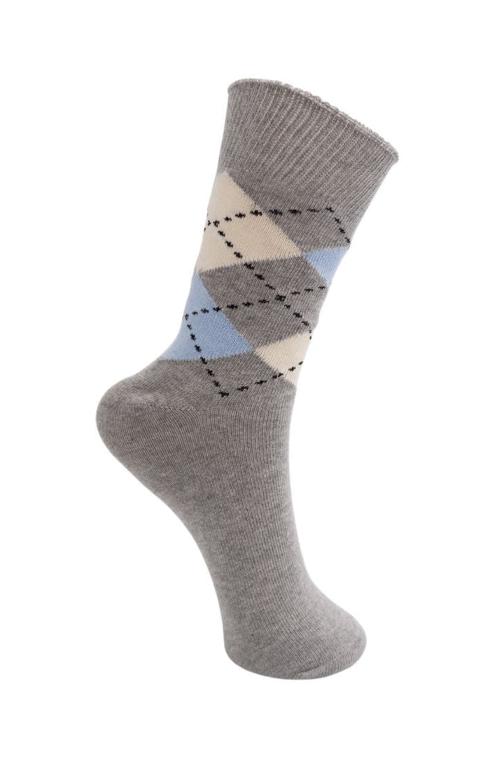 Black Colour - Bctartan Sock 8534 - Grey