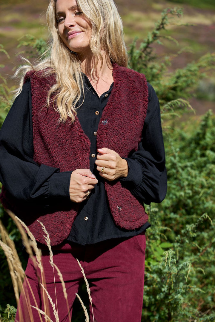 Black Colour - Bcteddy Vest 40939 - Plum