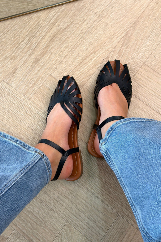 Bloom - Foxglove Ballet Flats - Black Ballerinaer 