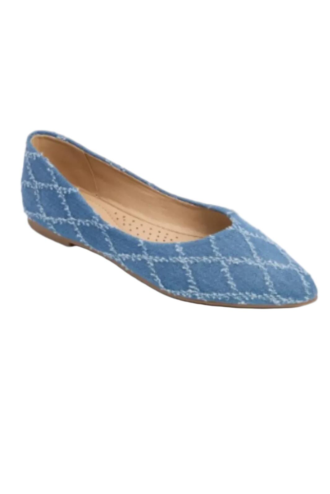 Bloom - Ranunculus Ballet Flats - Dark Blue Ballerinaer 