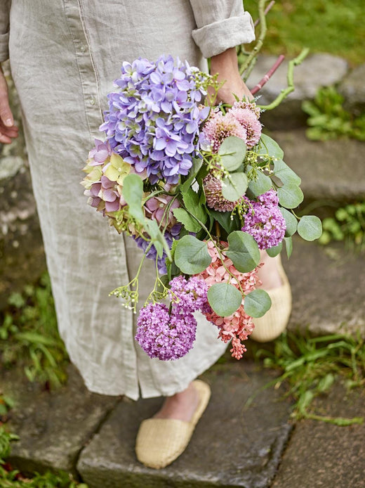 Bloomingville - Edge Buket, Lilla, Kunstige Blomster 82072828 - Purple