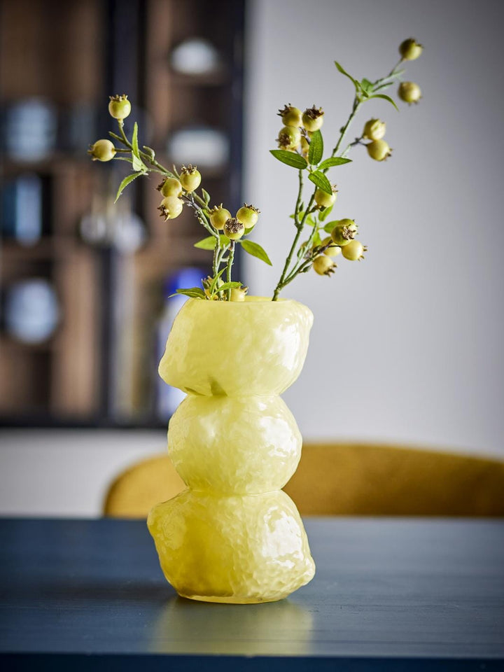 Bloomingville - Limone Vase, Gul, Glas 82072788 - Yellow
