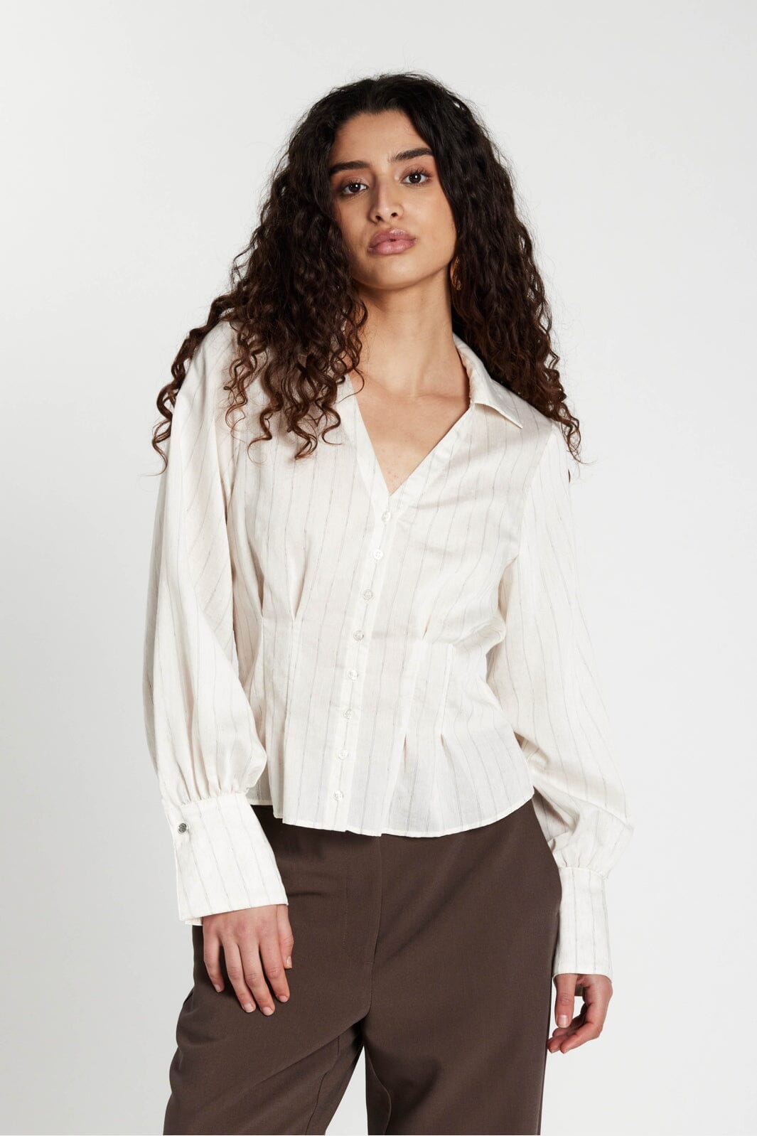 Bruuns Bazaar - Coccobbviona Shirt BBW5012 - Snow White With Black Stripe