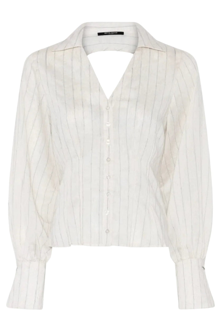 Bruuns Bazaar - Coccobbviona Shirt BBW5012 - Snow White With Black Stripe