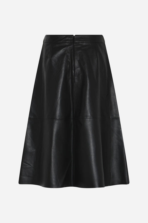 Bruuns Bazaar - Softibbireni Leather Skirt BBW5202 - Black