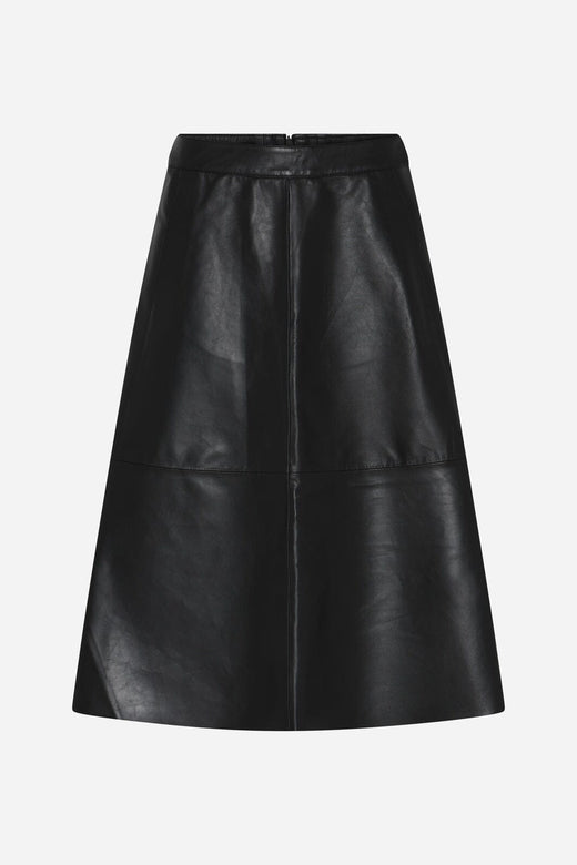 Bruuns Bazaar - Softibbireni Leather Skirt BBW5202 - Black