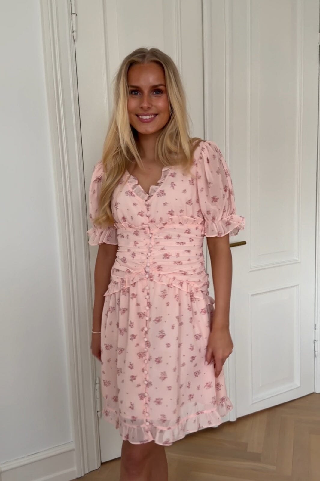 BYIC - Arielic Dress A25220 - Pink Flower Print
