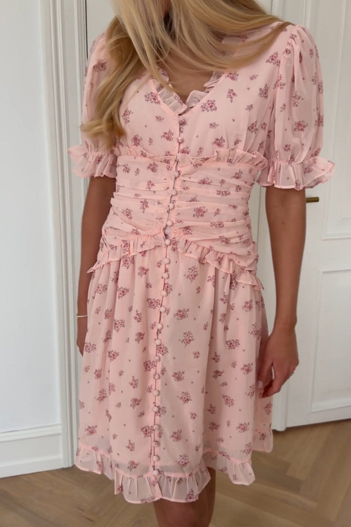 BYIC - Arielic Dress A25220 - Pink Flower Print