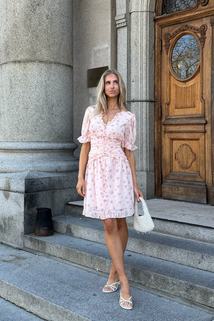 BYIC - Arielic Dress A25220 - Pink Flower Print Kjoler 