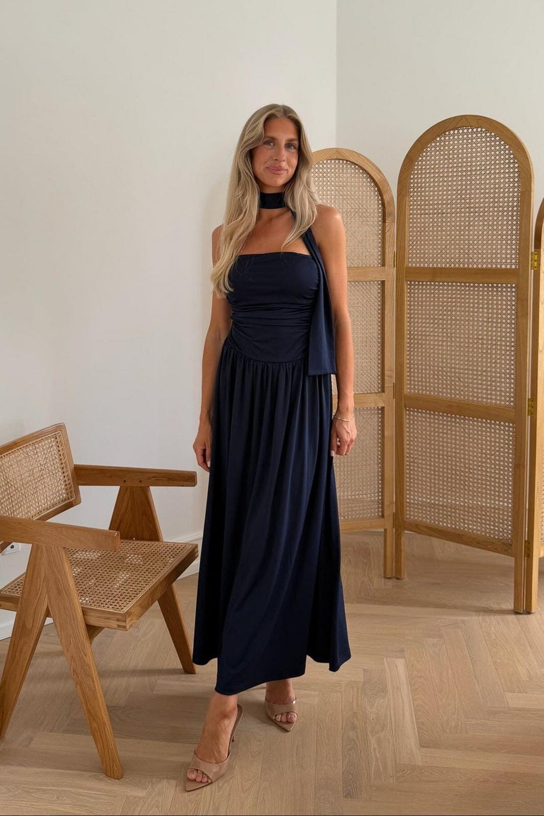 Byic - Astridic Long Dress A25125 - Navy Kjoler 