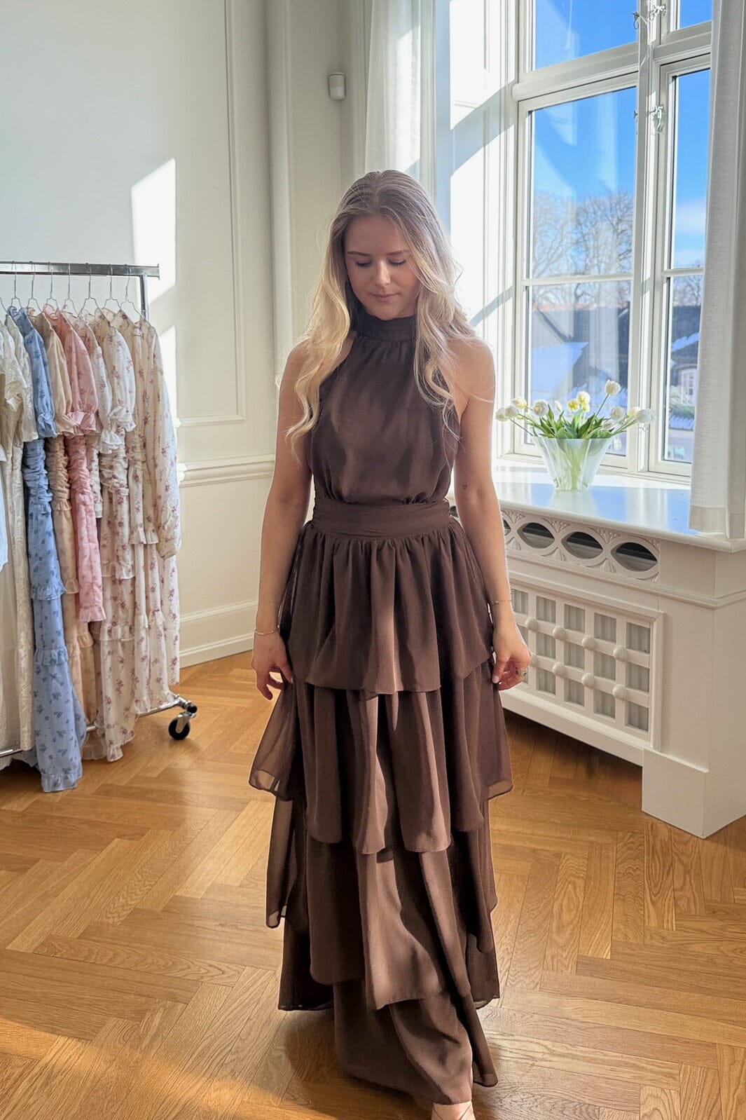 BYIC - Belleic Long Dress A25141 - Dark Brown