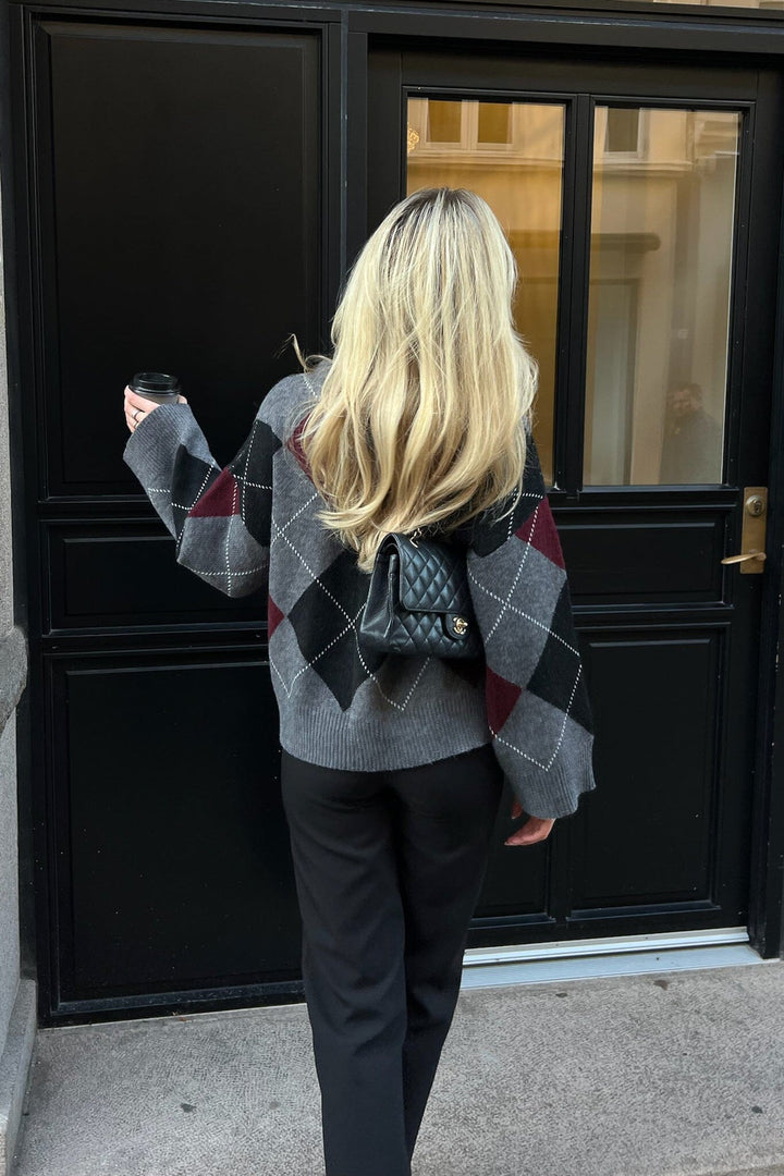 BYIC - Boletteic Pullover D078 - Grey Argyle Sweatshirts 