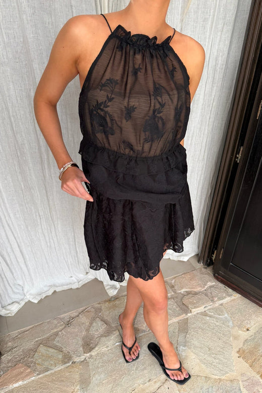 BYIC - Ellinoric Lace Mini Skirt - vb Vintage Black Nederdele 