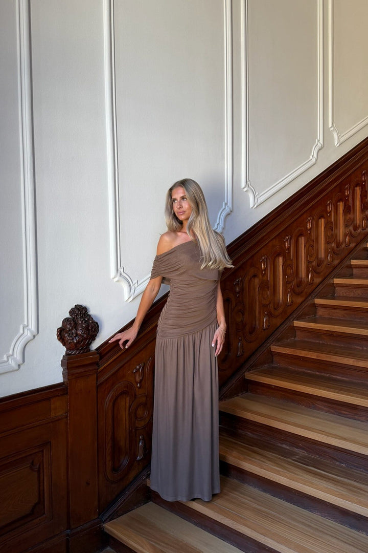 BYIC - Juneic Mesh Dress A25379 - Dark Brown Kjoler 